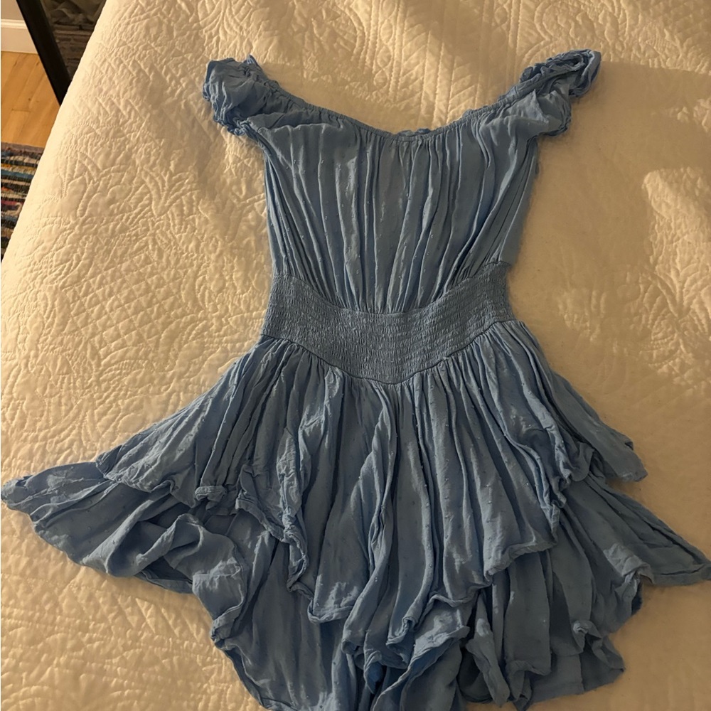 Rue21 Light Blue Ruffled Off-Shoulder Dress - Picture 5 of 5